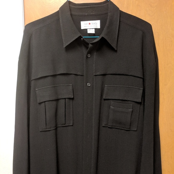 Ivano Biagi Black Shirt XL - Picture 1 of 5